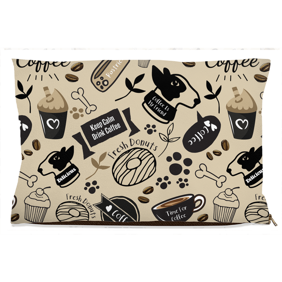 Caffeinated Canine Dog Bed, Fleece/18x28 inch, view 2