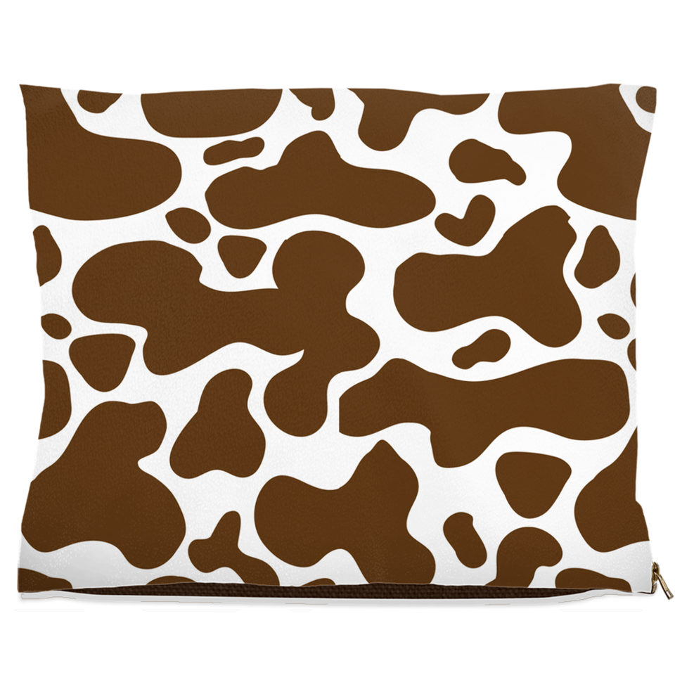 Cowhide Brown Dog Bed, Fleece/40x50 inch, view 6