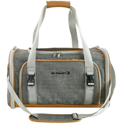 Mr. Peanut's Platinum Series Double Expandable Pet Carrier, Snowflake gray/18INLX10.5INWX11INH