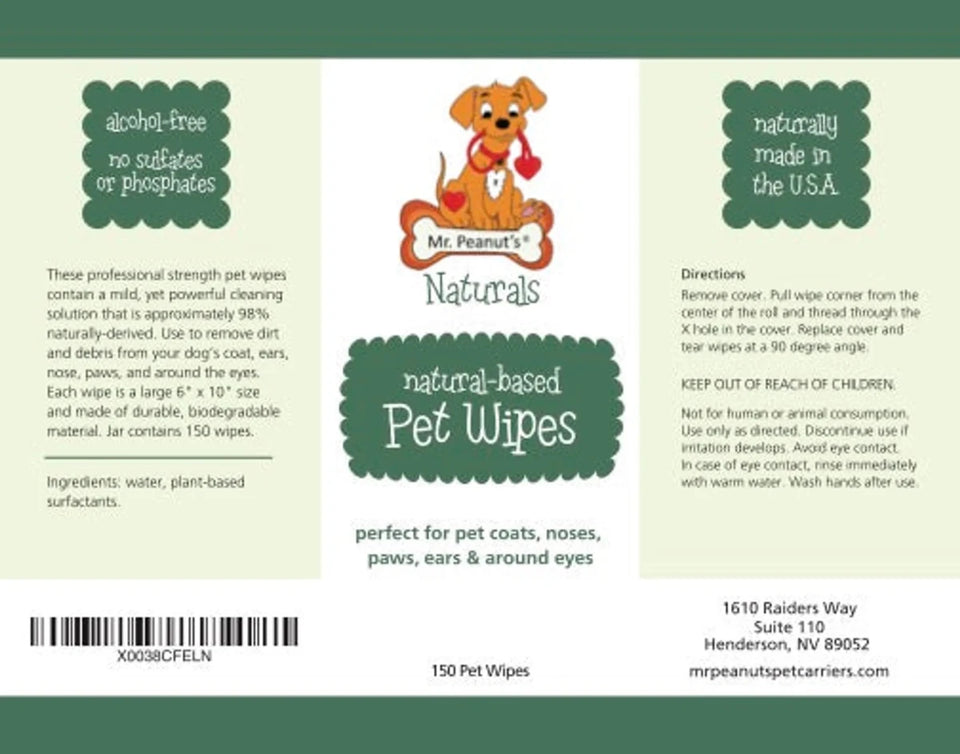 Mr. Peanut's Naturals Pet Wipes, STANDARD/1