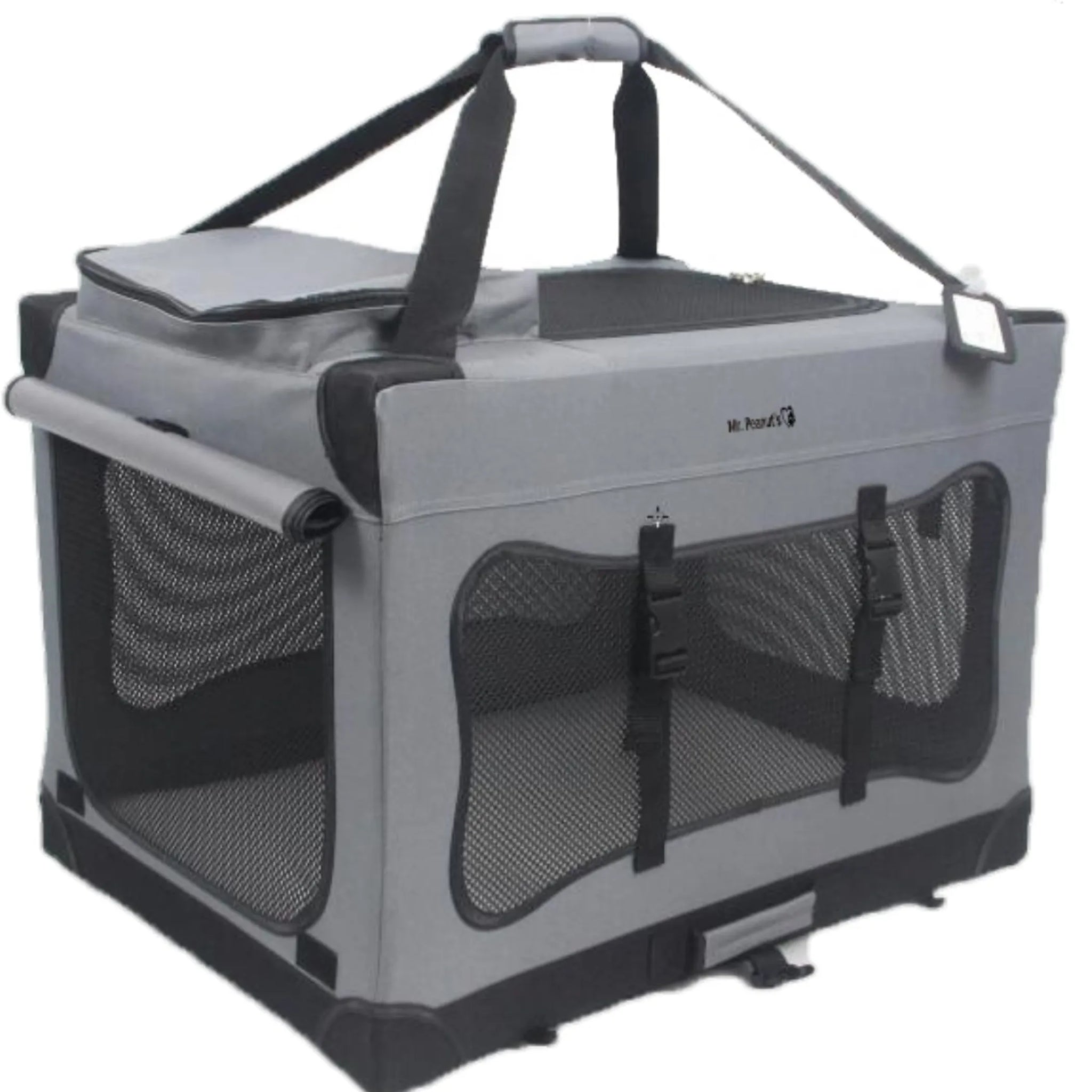 Mr. Peanut's Soft Sided Portable Pet Crate with Lightweight Aluminum Frame