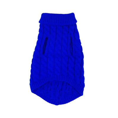 Mr. Peanut's Knitted Acrylic Dog Sweaters, Regal blue/SMALL