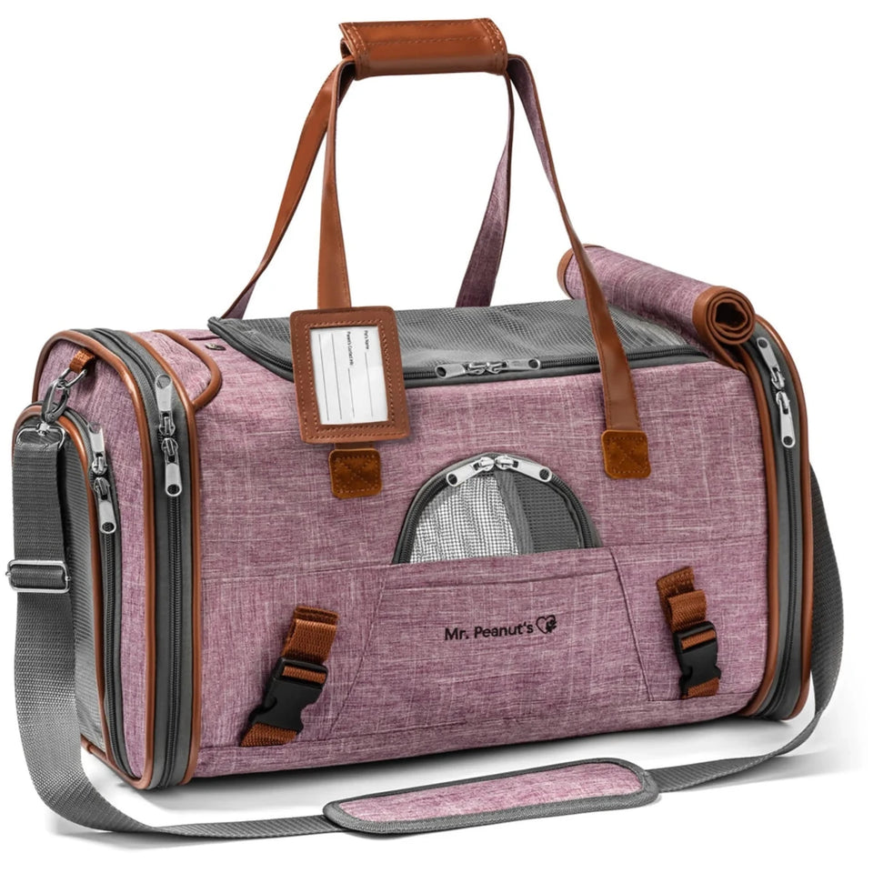 Mr. Peanut's Gold Series Pet Carrier, Rosa/18 IN L X 10.5 IN W X 11 IN H, view 5