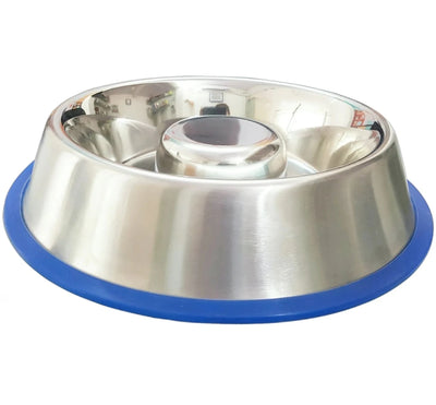 Mr. Peanut's Slow Feed Anti Bloat Dog Bowl with Bonded Silicone Base, SMALL/1