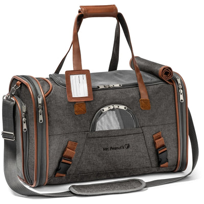 Mr. Peanut's Gold Series Pet Carrier, Charcoal ash/18 IN L X 10.5 IN W X 11 IN H