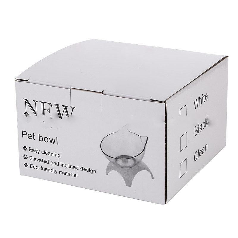 Elevated Non - Slip Double Cat Bowl With 15° Tilted Design - Pets Perfect