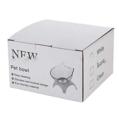 Elevated Non - Slip Double Cat Bowl With 15° Tilted Design - Pets Perfect