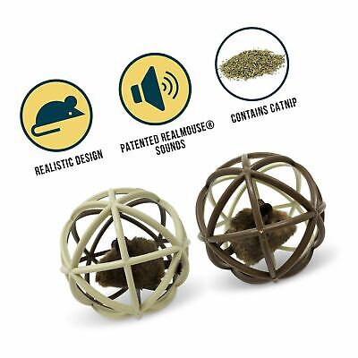 OurPets Trapped Mouse Ball of Furry Fury Catnip Toy Coffee/Beige 1ea - Pets Perfect
