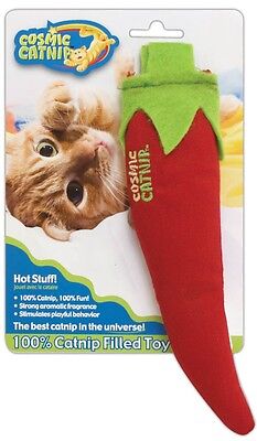 OurPets Cosmic 100% Catnip Filled Chili Pepper 'Hot Stuff' Cat Toy Red, Green 1ea - Pets Perfect