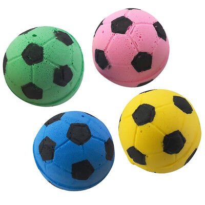 Spot Sponge Soccer Ball Cat Toy Multi - Color 4 Pack - Pets Perfect