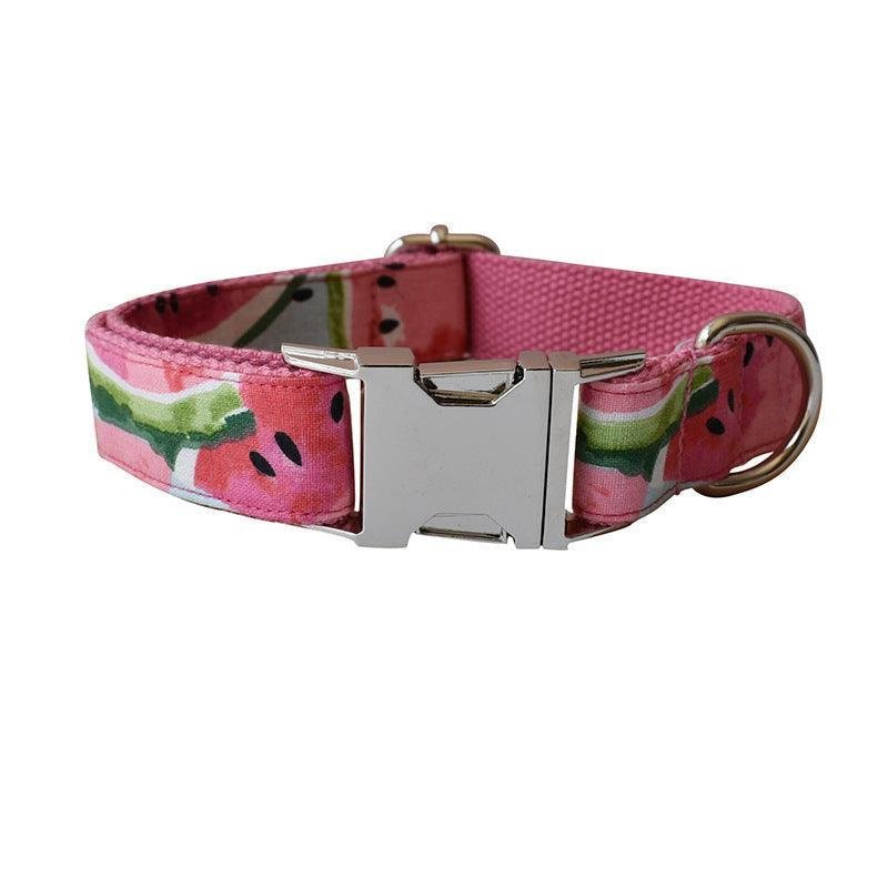 Nature - Inspired Floral Dog Collar and Leash Set - Handmade Nylon with Eco - Friendly Buckle - Pets Perfect