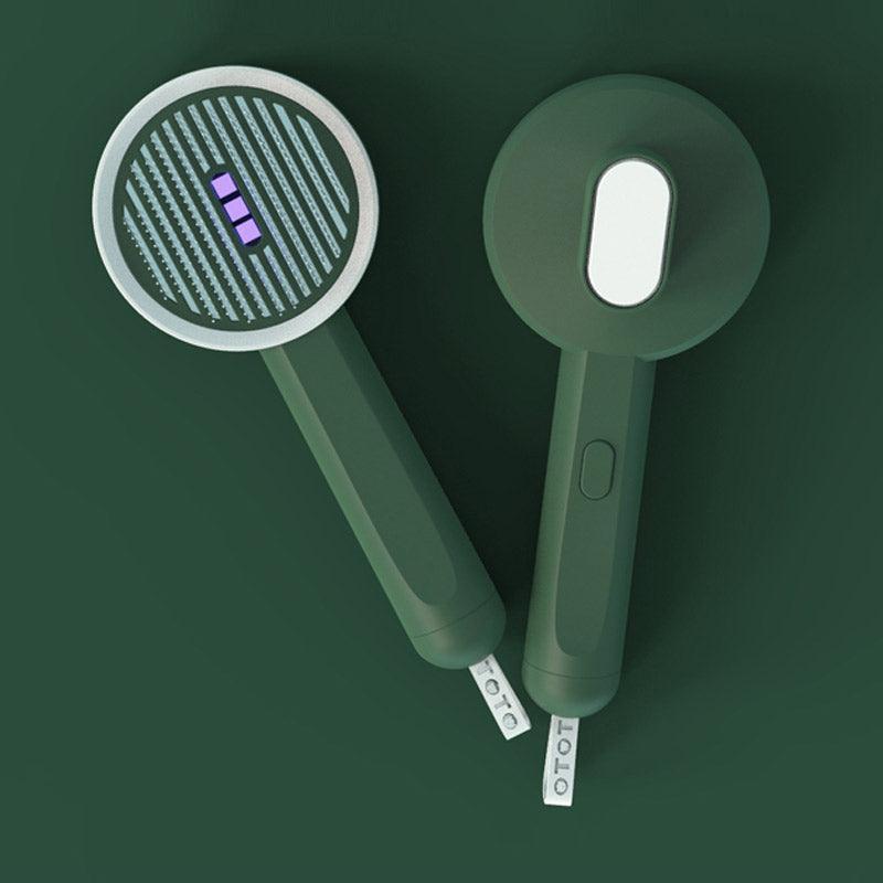 Dog Hugs Cat 2 - in - 1 UV Light Pet Grooming Tool - Hair Remover & Detangling Comb for Dogs & Cats - Pets Perfect