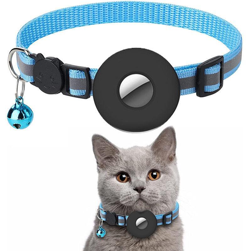 Reflective Adjustable Anti - Lost Pet Collar With Airtag Compatibility - Pets Perfect