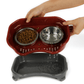 Dog Hugs Cat Pet Double Basin Stainless Steel Bowl Set - Food and Water Dog Bowl - Pets Perfect