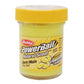 Berkley Powerbait (Dough) corn scented natural trout bait in a yellow jar with a screw-on lid