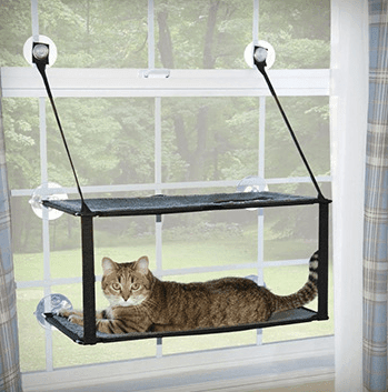 Luxury Cat Hammock Bed With Super Suction Cup - Removable And Washable - Pets Perfect