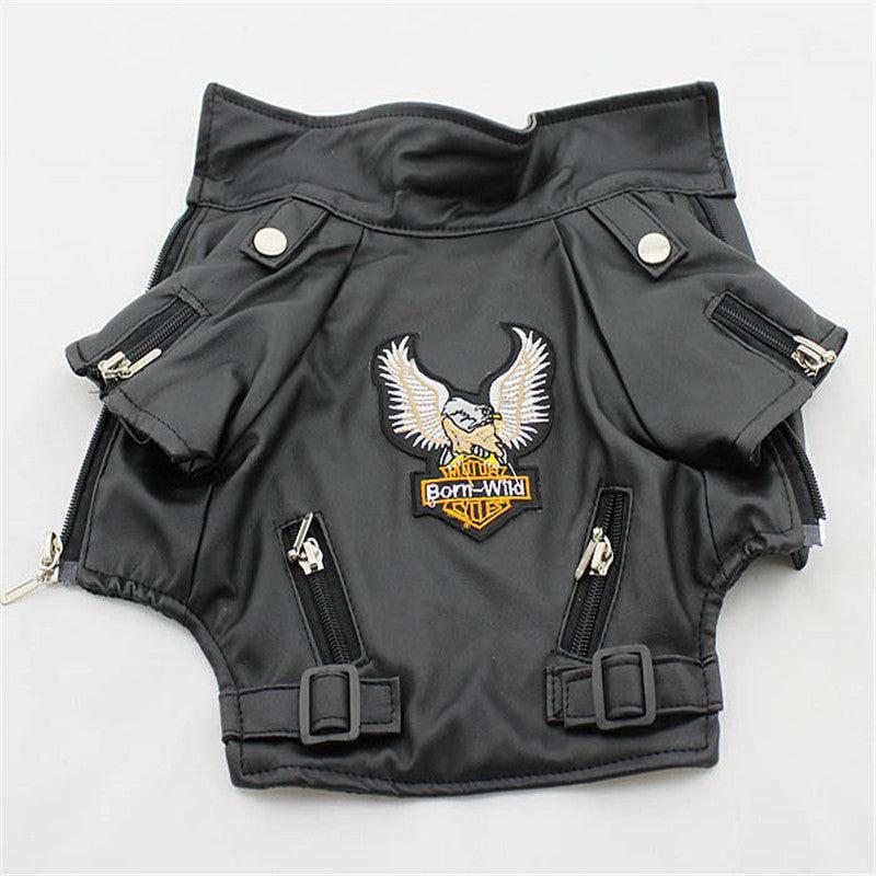 Luxury Leather Dog Coat - Chic Stylish Pet Outerwear - Pets Perfect