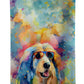Dog Lover Kitchen Towel - Absorbent Cotton Dish Towel with Hippie Dog Design