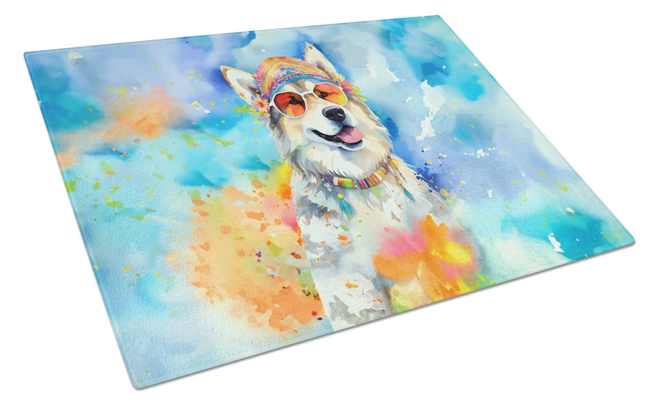 Hippie Dawg Glass Cutting Board - Large, American eskimo 2453, view 6