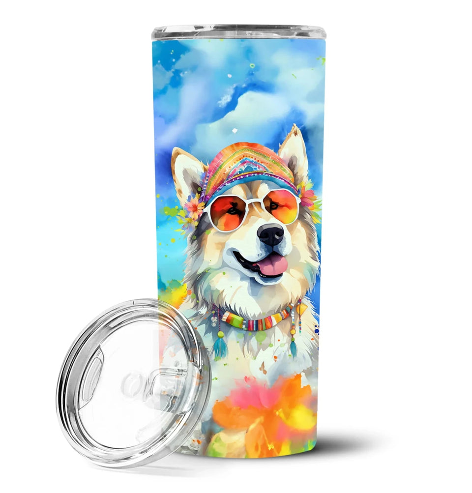 Pet Lover Stainless Steel Tumbler, 20 oz, American Eskimo Hippie Dawg-194030819296/American eskimo 2453, view 6