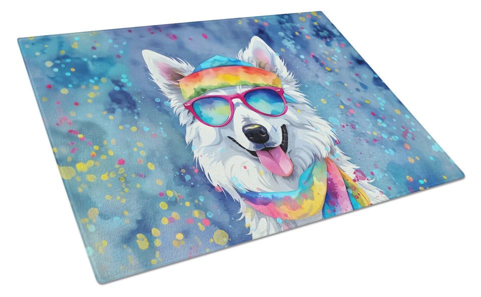 Hippie Dawg Glass Cutting Board - Large, Basset hound 2454, view 7