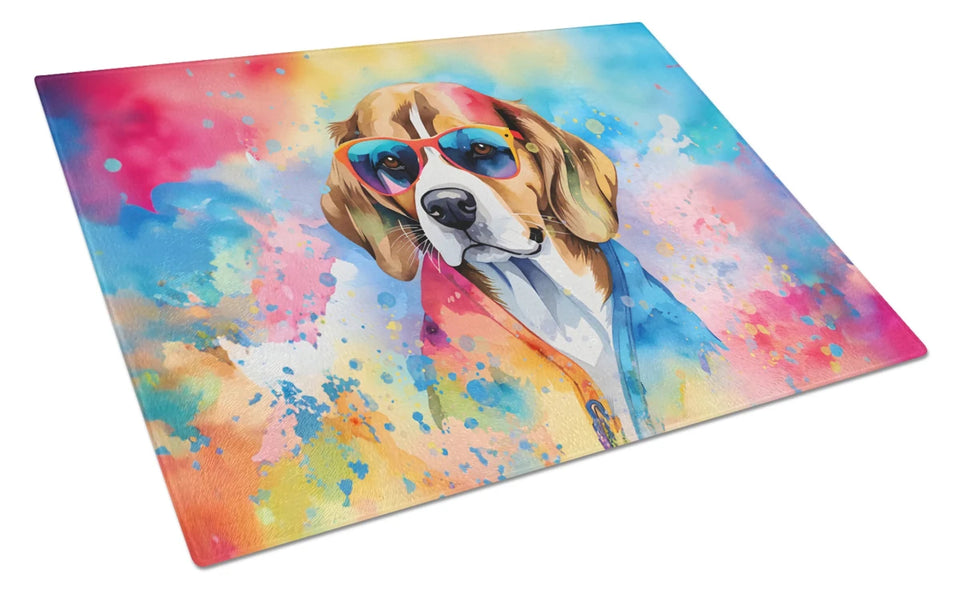 Hippie Dawg Glass Cutting Board - Large, Bearded collie 2456, view 9