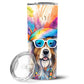 Pet Lover Stainless Steel Tumbler - 20 oz Insulated Travel Cup for Dog and Cat Owners - Size: 20 OZ | Pack Of: 1 | Collection name: Hippie dawg - Pets Perfect