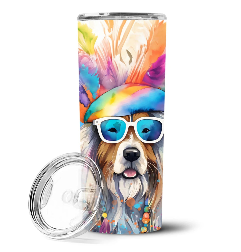Pet Lover Stainless Steel Tumbler, 20 oz, Bearded Collie Hippie Dawg-194030819333/Bearded collie 2457, view 10