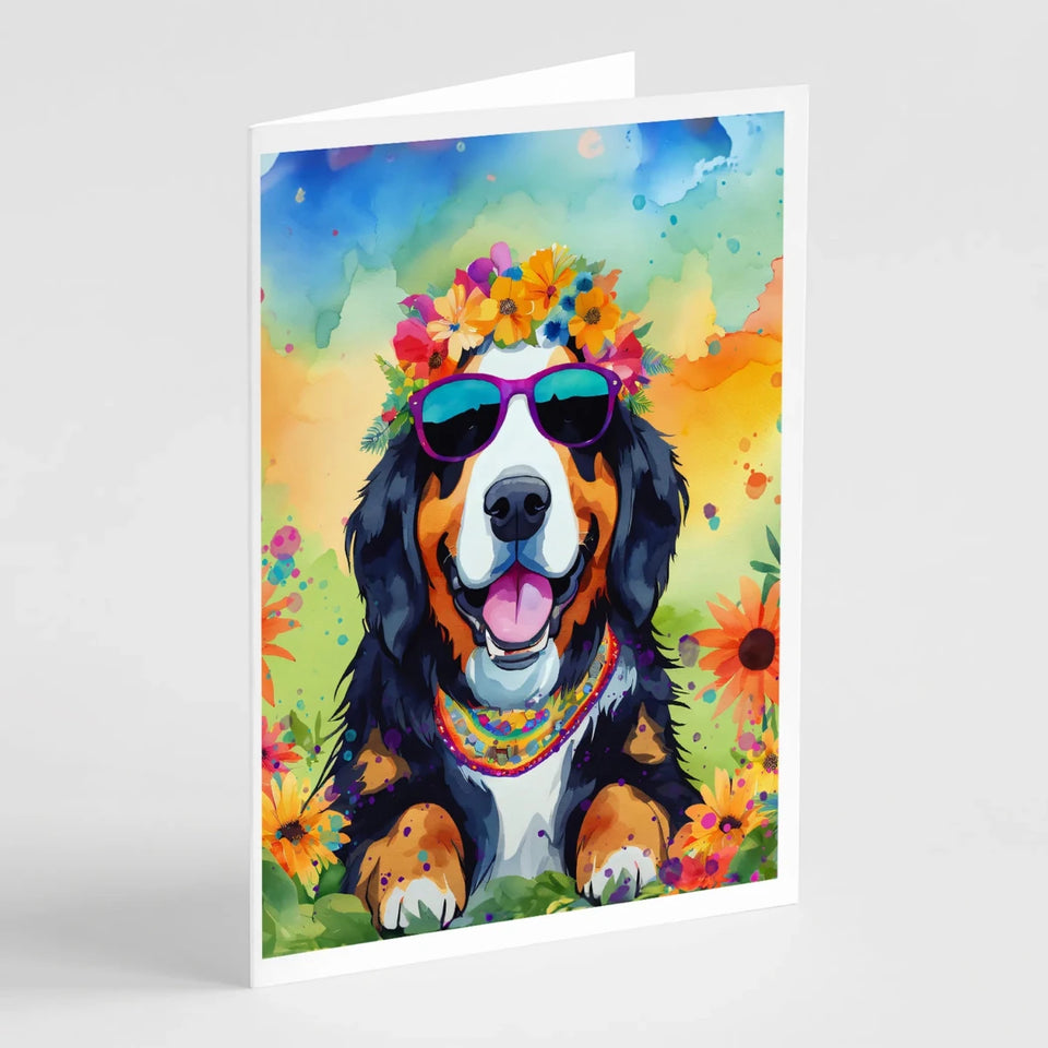 Hippie Dawg Greeting Cards - 5 x 7, Bernese mountain dog 2459, view 12