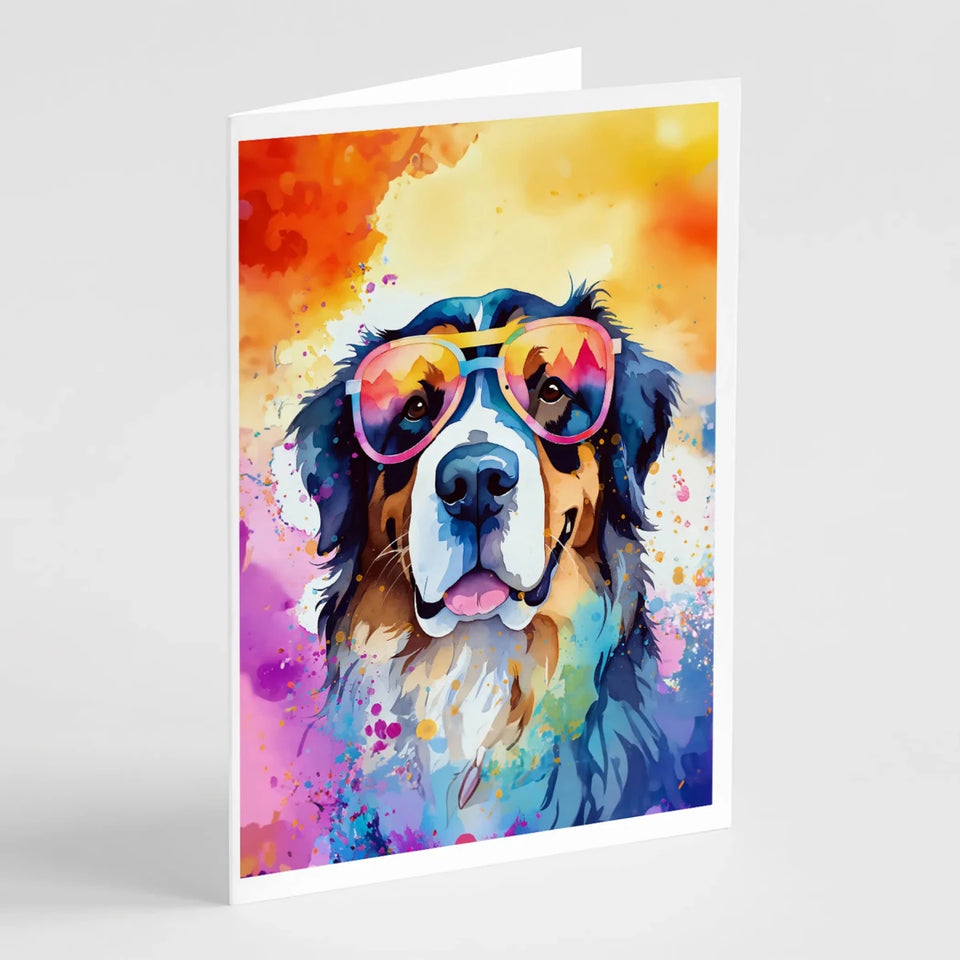 Hippie Dawg Greeting Cards - 5 x 7, Bernese mountain dog 2461, view 14