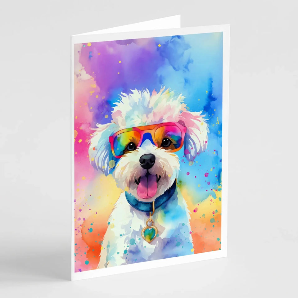 Hippie Dawg Greeting Cards - 5 x 7, Bichon frise 2463, view 16