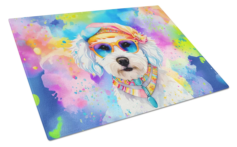 Hippie Dawg Glass Cutting Board - Large, Border collie 2466, view 19