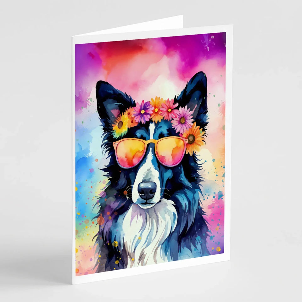 Hippie Dawg Greeting Cards - 5 x 7, Boston terrier 2467, view 20