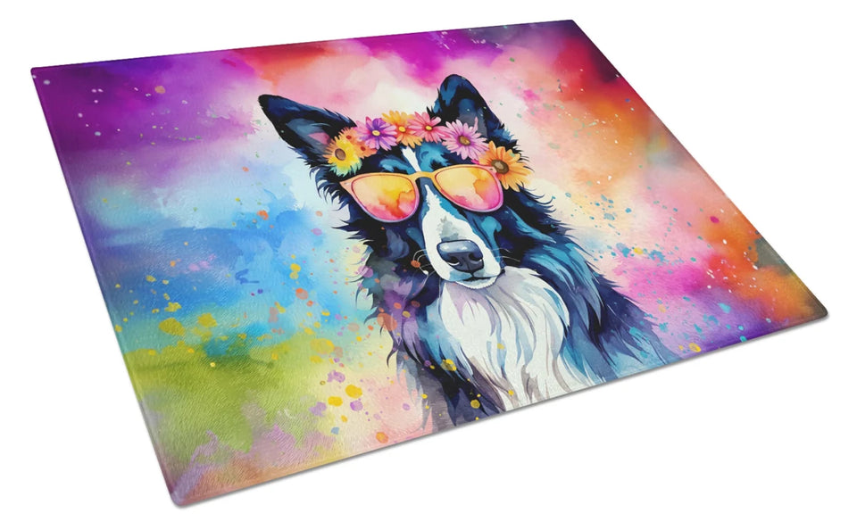 Hippie Dawg Glass Cutting Board - Large, Boston terrier 2467, view 20