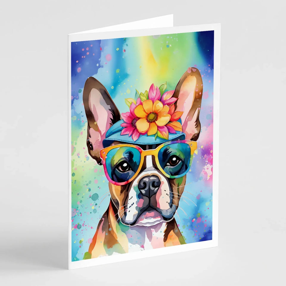 Hippie Dawg Greeting Cards - 5 x 7, Boston terrier 2469, view 22