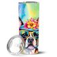 Pet Lover Stainless Steel Tumbler - 20 oz Insulated Travel Cup for Dog and Cat Owners - Size: 20 OZ | Pack Of: 1 | Collection name: Hippie dawg - Pets Perfect