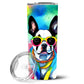 Pet Lover Stainless Steel Tumbler - 20 oz Insulated Travel Cup for Dog and Cat Owners - Size: 20 OZ | Pack Of: 1 | Collection name: Hippie dawg - Pets Perfect