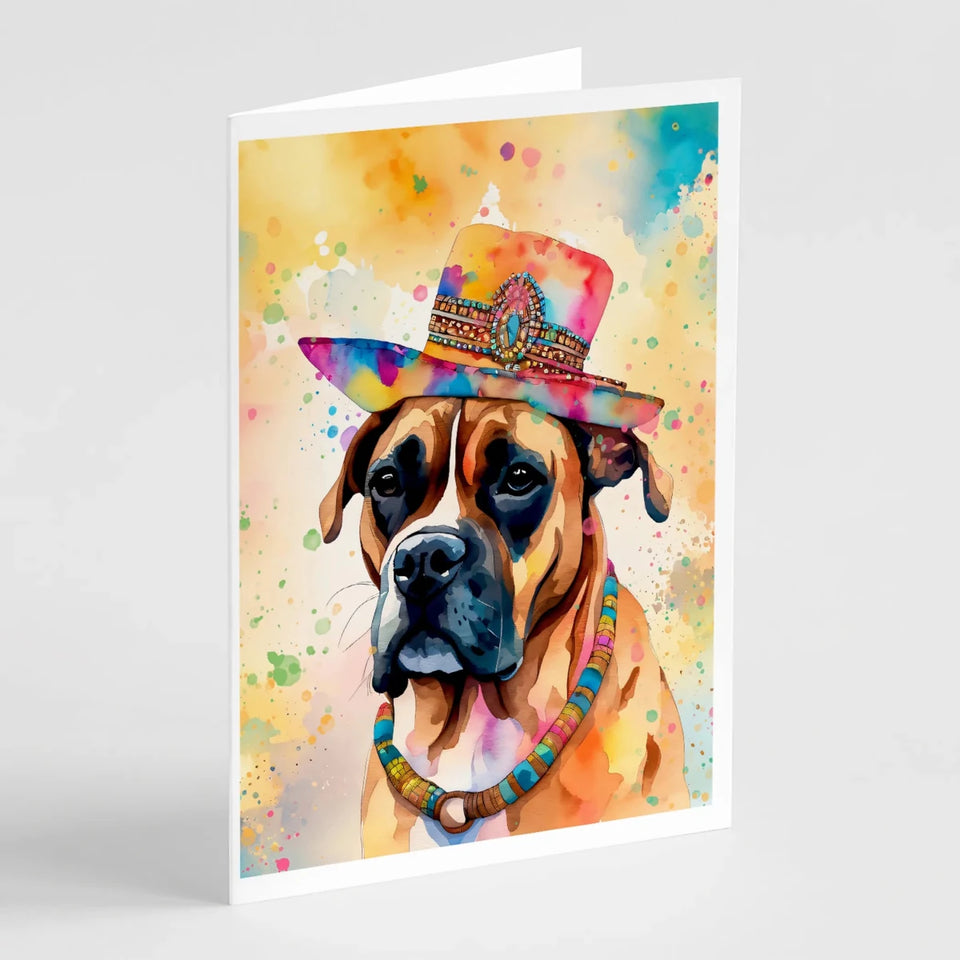 Hippie Dawg Greeting Cards - 5 x 7, Boxer 2472, view 25