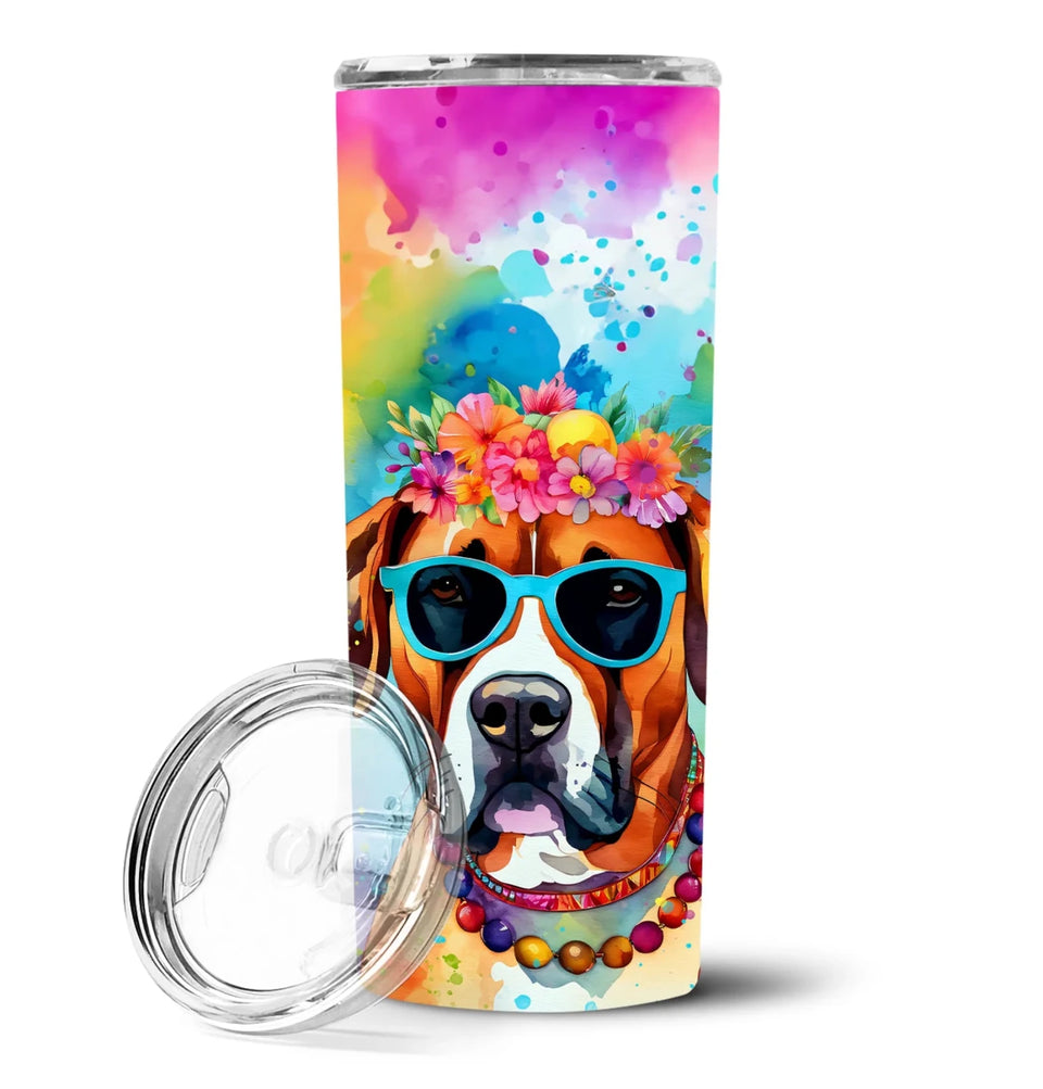 Pet Lover Stainless Steel Tumbler, 20 oz, Boxer Hippie Dawg-194030819494/Boxer 2473, view 29
