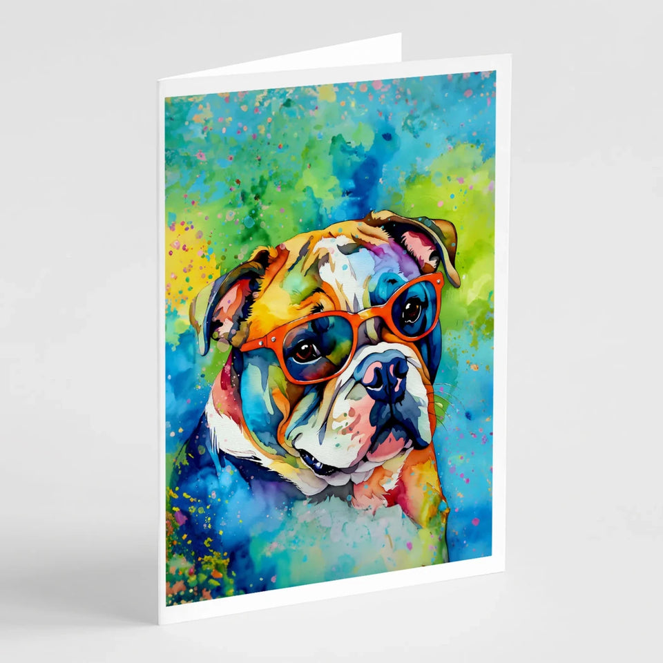 Hippie Dawg Greeting Cards - 5 x 7, English bulldog 2476, view 29