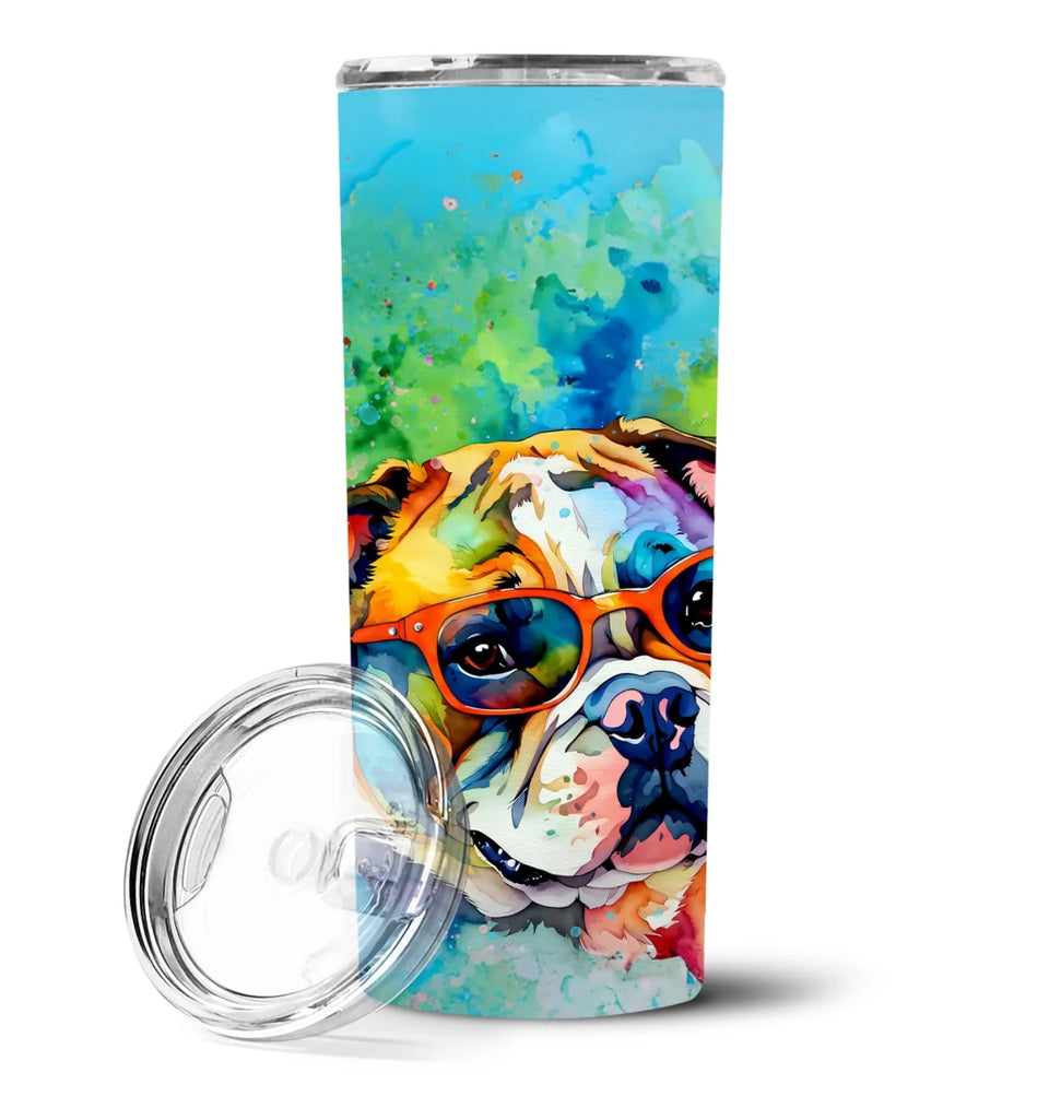 Pet Lover Stainless Steel Tumbler, 20 oz, English Bulldog Hippie Dawg-194030819524/English bulldog 2476, view 65