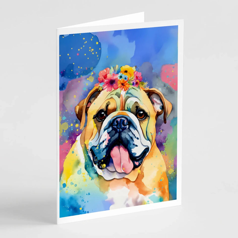 Hippie Dawg Greeting Cards - 5 x 7, Bullmastiff 2477, view 30