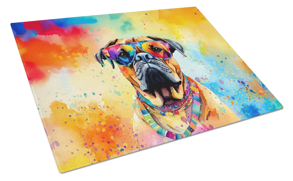 Hippie Dawg Glass Cutting Board - Large, Bullmastiff 2478, view 31