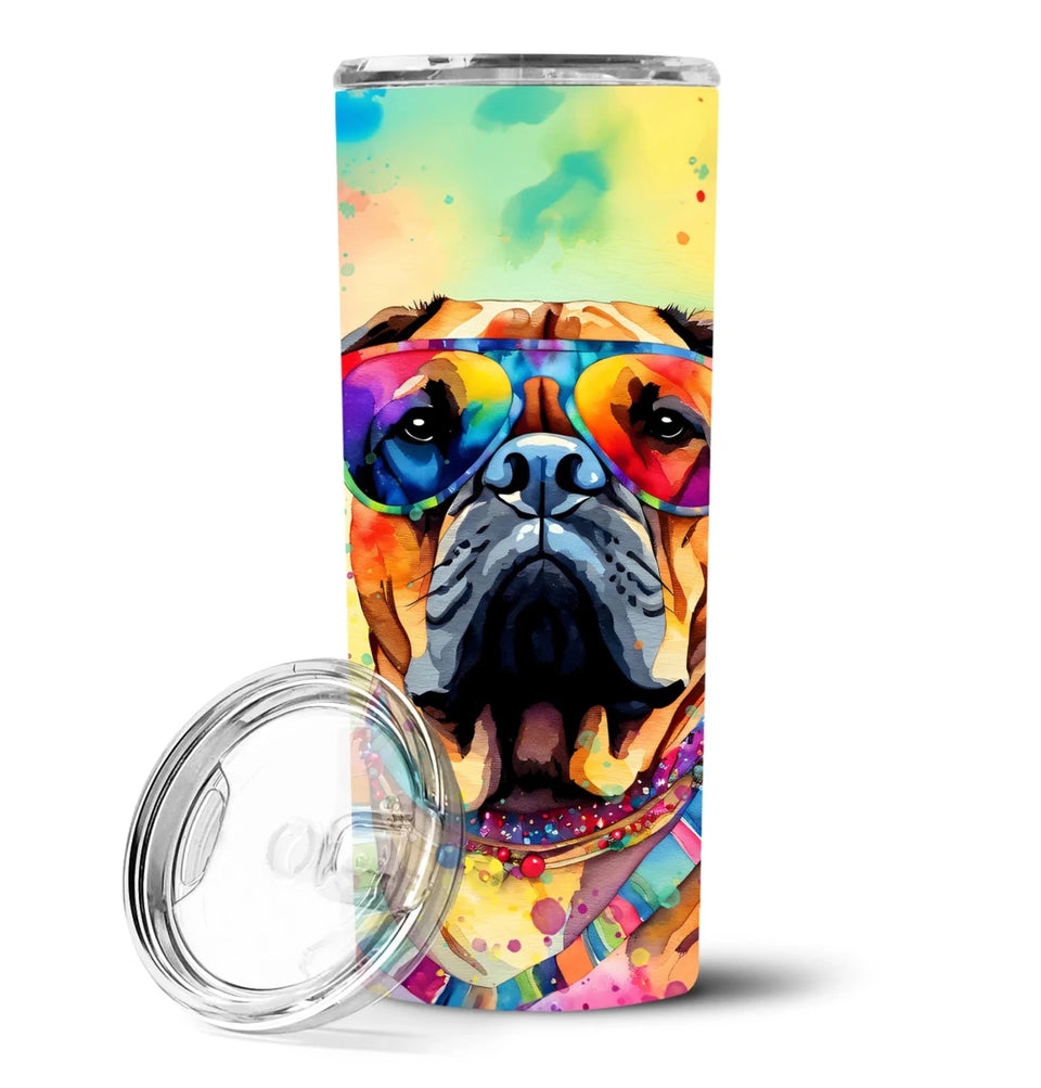 Pet Lover Stainless Steel Tumbler, 20 oz, Bullmastiff Hippie Dawg-194030819548/Bullmastiff 2478, view 32