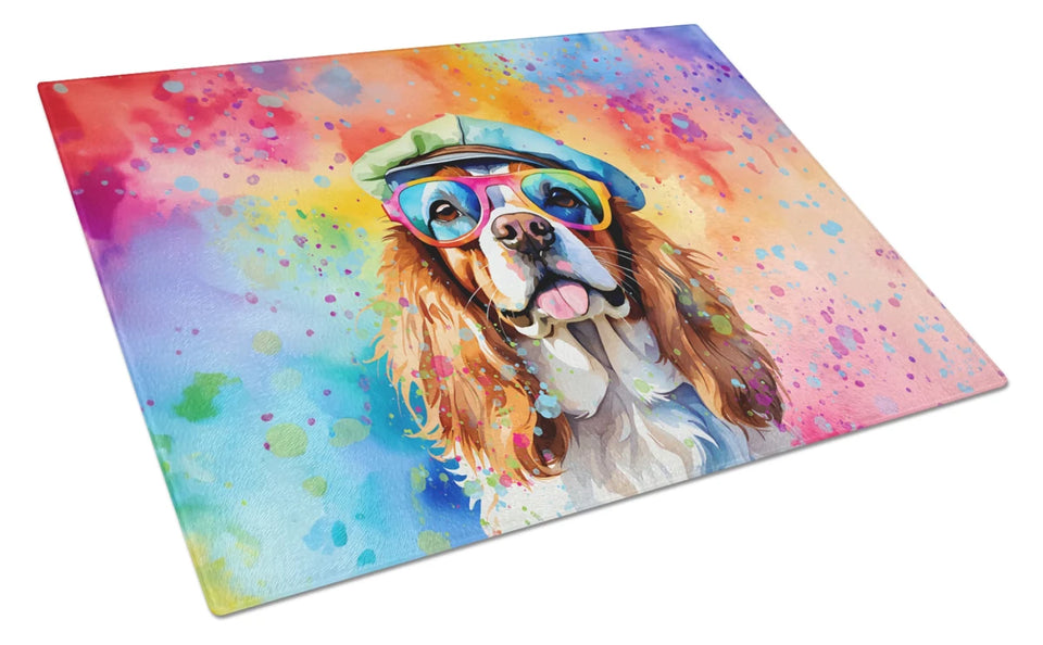 Hippie Dawg Glass Cutting Board - Large, Cavalier spaniel 2486, view 39