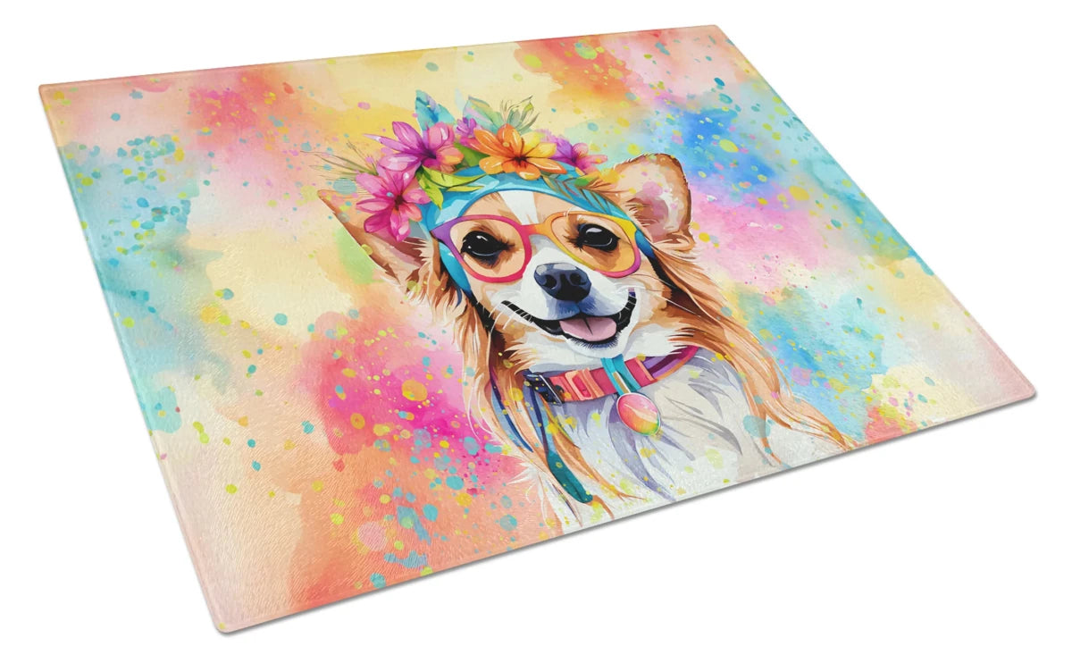 Hippie Dawg Glass Cutting Board - Size: LARGE | Pack Of: 1 | Collection name: Hippie dawg - Pets Perfect