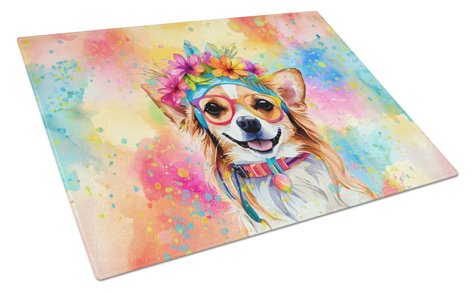 Hippie Dawg Glass Cutting Board - Large, Chihuahua 2489, view 42