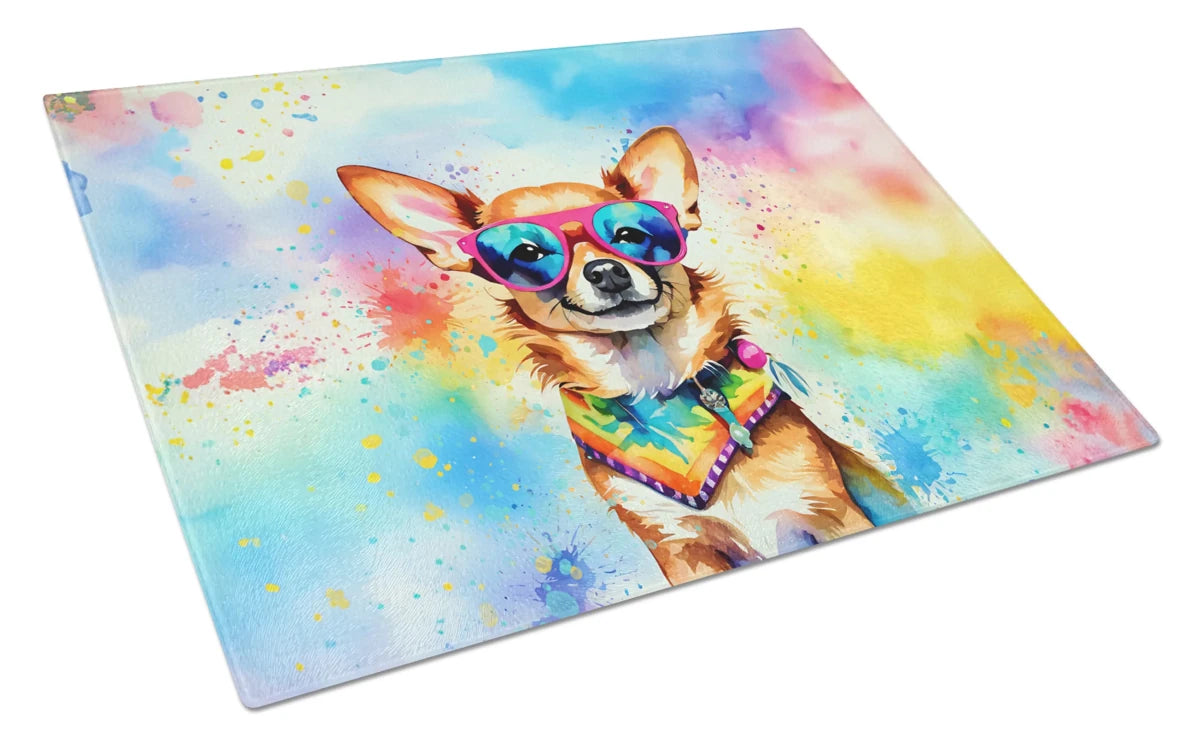 Hippie Dawg Glass Cutting Board - Size: LARGE | Pack Of: 1 | Collection name: Hippie dawg - Pets Perfect