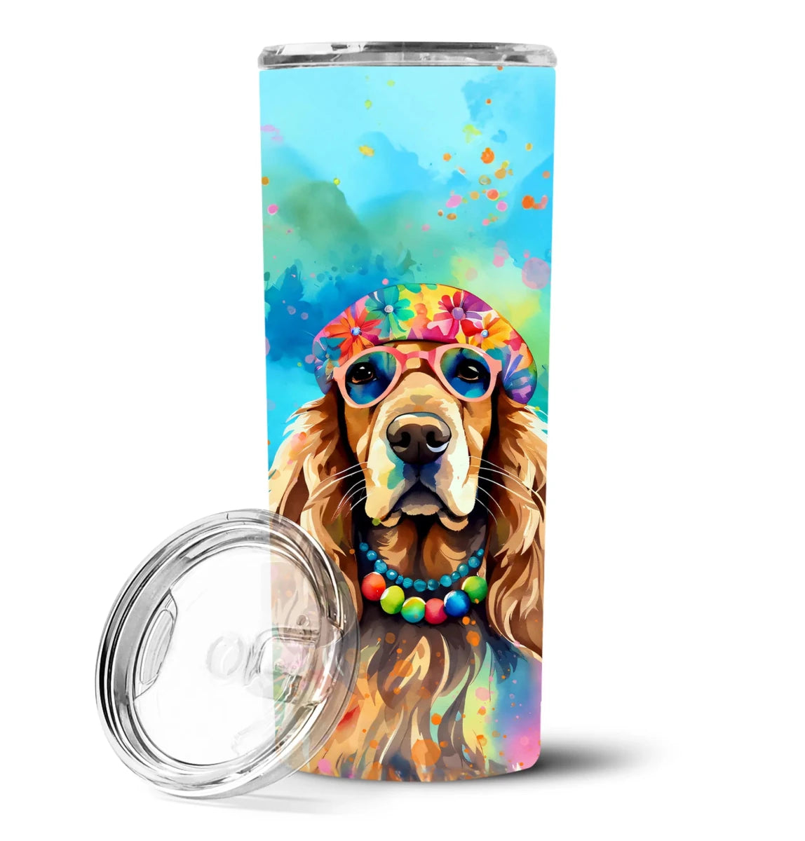 Pet Lover Stainless Steel Tumbler - 20 oz Insulated Travel Cup for Dog and Cat Owners - Size: 20 OZ | Pack Of: 1 | Collection name: Hippie dawg - Pets Perfect