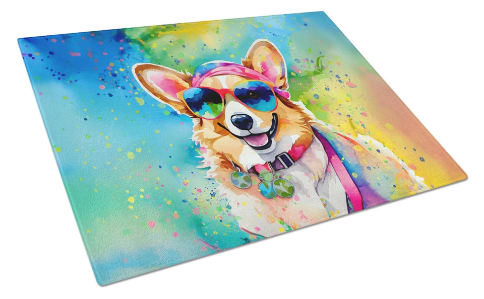Hippie Dawg Glass Cutting Board - Large, Corgi 2497, view 50